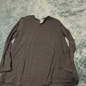 EUC Gray L/S Maternity Top Old Navy Stretch XXL